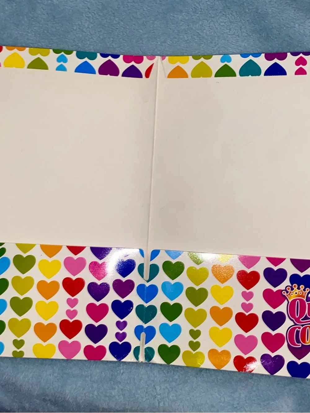 RARE Vintage Lisa Frank Queen of Color Rainbow Heart Portfolio Folder Y2K